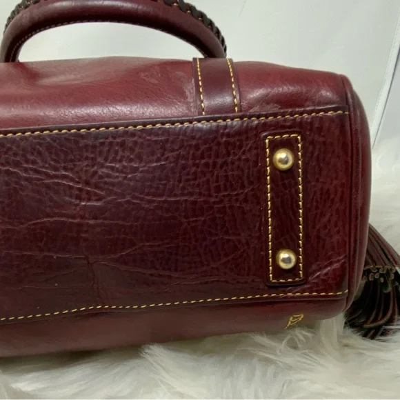 Dooney & Bourke Dark Red Florentine Handbag - Picture 7 of 13